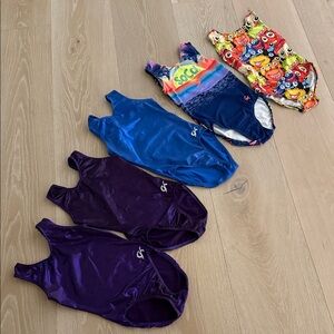 5 Gymnastics Practice Leotards (plus 1 extra free)